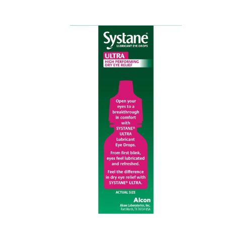 Systane Ultra Lubricant Eye Drops, Artificial Tears for Dry Eye, Twin Pack, 10-mL Each